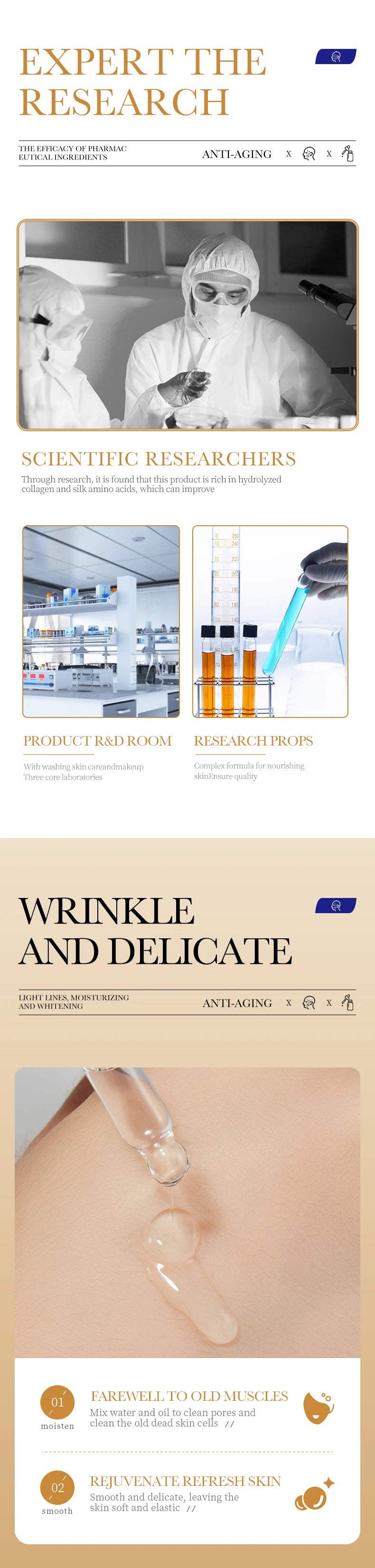 Collagen Face Serum skincare Facial Essence Liquid Anti-aging Moisturizing Nourishing Facial Serum Skin Care