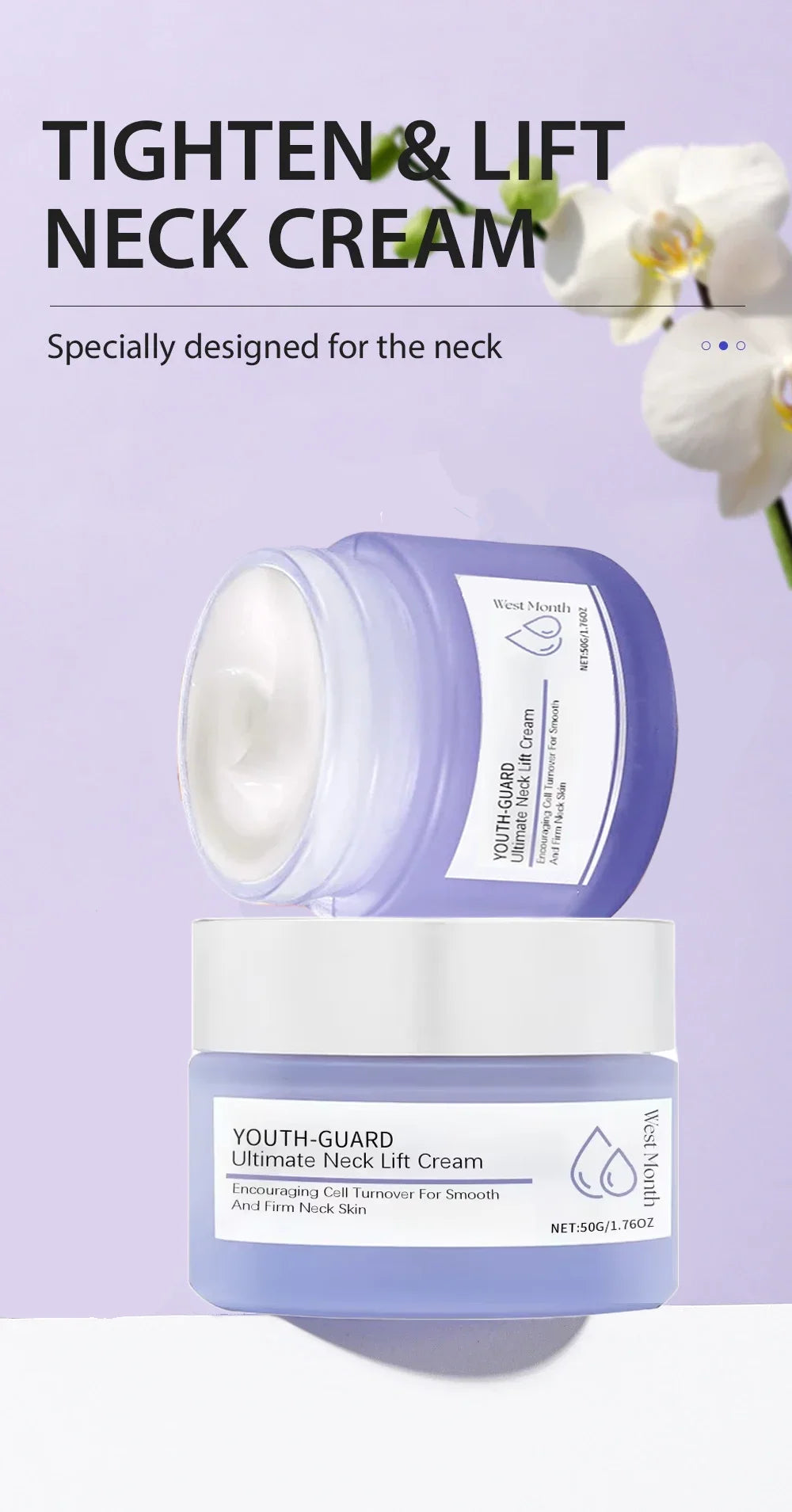 Tighten Lift Neck Cream Lightens Fine Lines Brightens Firms Nourishes Neck Cream Lightening Smoothing Moisturizer Neck Cream100%