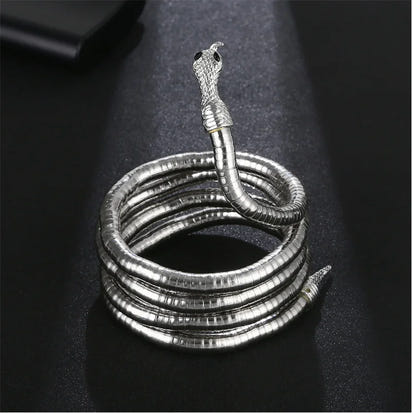 4 Colors 6mm 90cm Iron Flexible Twisted Jewelry Bendable Snake Head Pendants Necklaces Exaggerated Jewelry