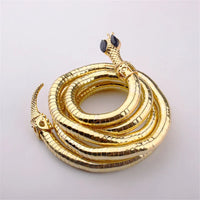 4 Colors 6mm 90cm Iron Flexible Twisted Jewelry Bendable Snake Head Pendants Necklaces Exaggerated Jewelry