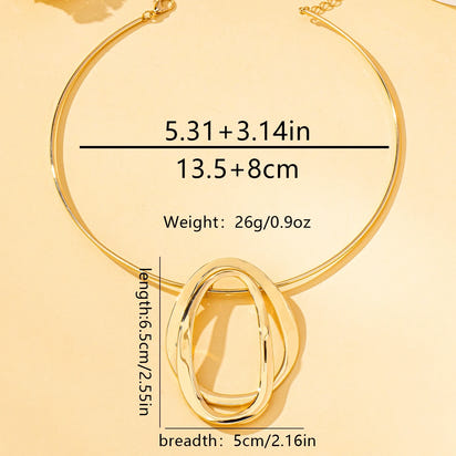 A Punk Elegant Women's Collar, Wrought Iron Geometric Collar, a Must-Have Necklace for Banquet Parties, Festivals and Daily Trend