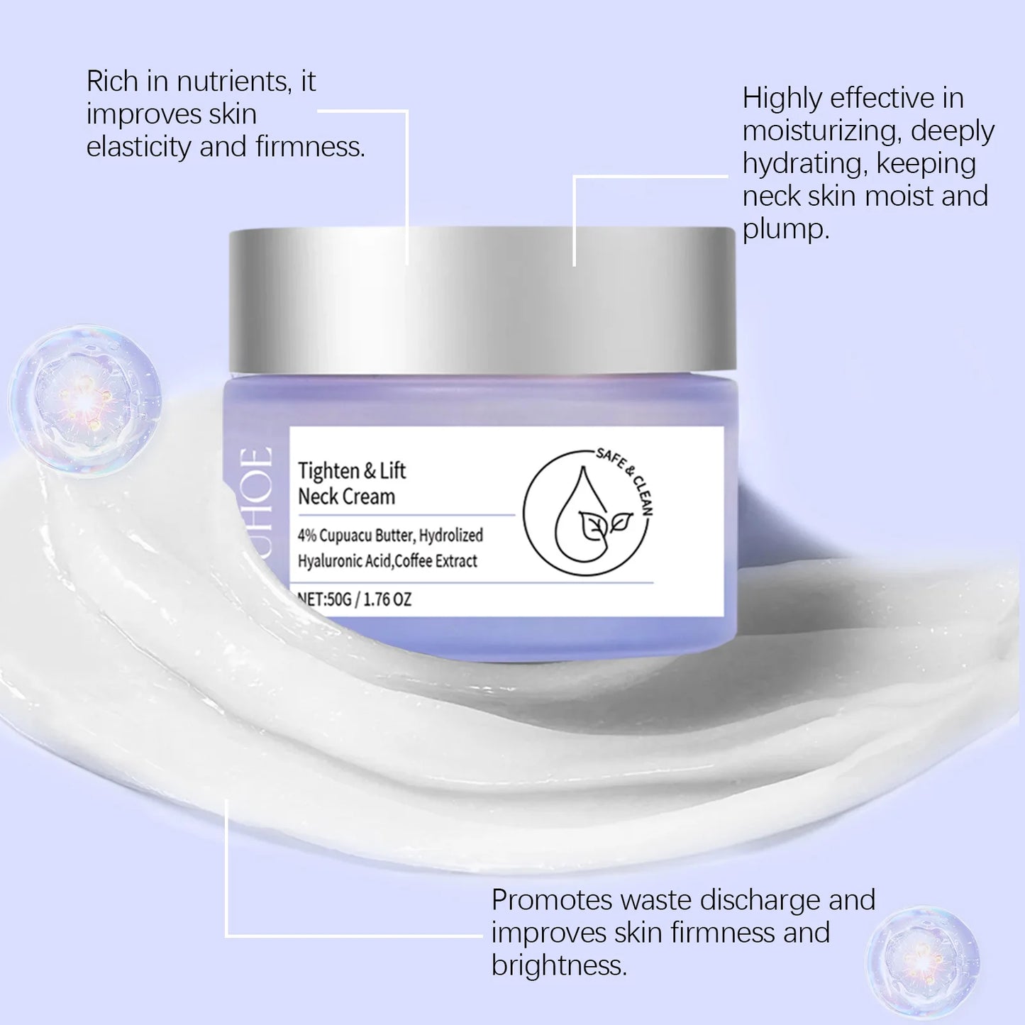 Neck Cream Anti-Aging Firming Lifting For Neck Double Chin Reducer Fine Lines Protein Cream Moisturizer Neck Rejuvenation Cream