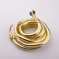 4 Colors 6mm 90cm Iron Flexible Twisted Jewelry Bendable Snake Head Pendants Necklaces Exaggerated Jewelry