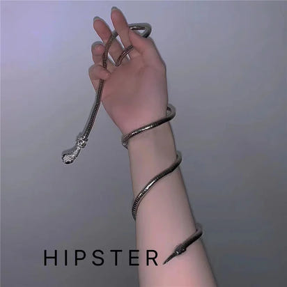 4 Colors 6mm 90cm Iron Flexible Twisted Jewelry Bendable Snake Head Pendants Necklaces Exaggerated Jewelry