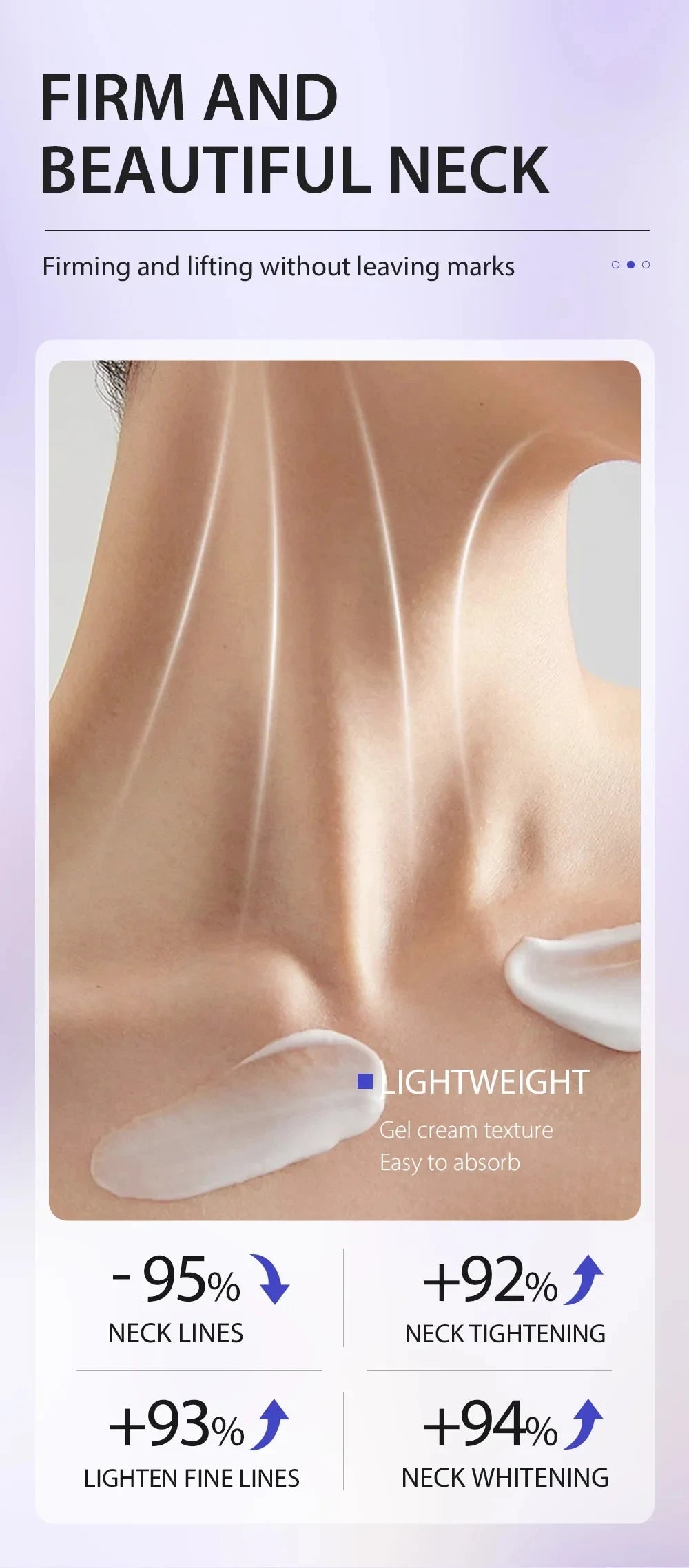 Tighten Lift Neck Cream Lightens Fine Lines Brightens Firms Nourishes Neck Cream Lightening Smoothing Moisturizer Neck Cream100%