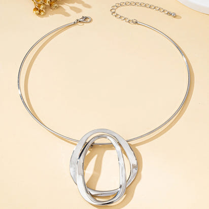 A Punk Elegant Women's Collar, Wrought Iron Geometric Collar, a Must-Have Necklace for Banquet Parties, Festivals and Daily Trend