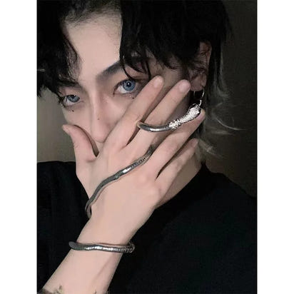 4 Colors 6mm 90cm Iron Flexible Twisted Jewelry Bendable Snake Head Pendants Necklaces Exaggerated Jewelry