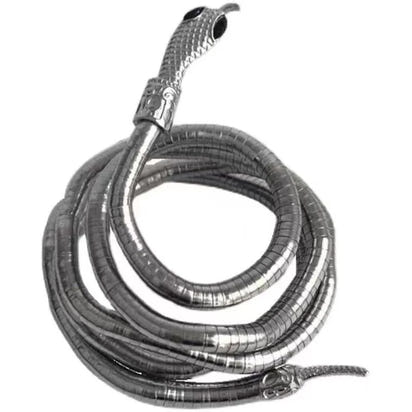 4 Colors 6mm 90cm Iron Flexible Twisted Jewelry Bendable Snake Head Pendants Necklaces Exaggerated Jewelry