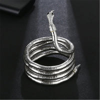 4 Colors 6mm 90cm Iron Flexible Twisted Jewelry Bendable Snake Head Pendants Necklaces Exaggerated Jewelry